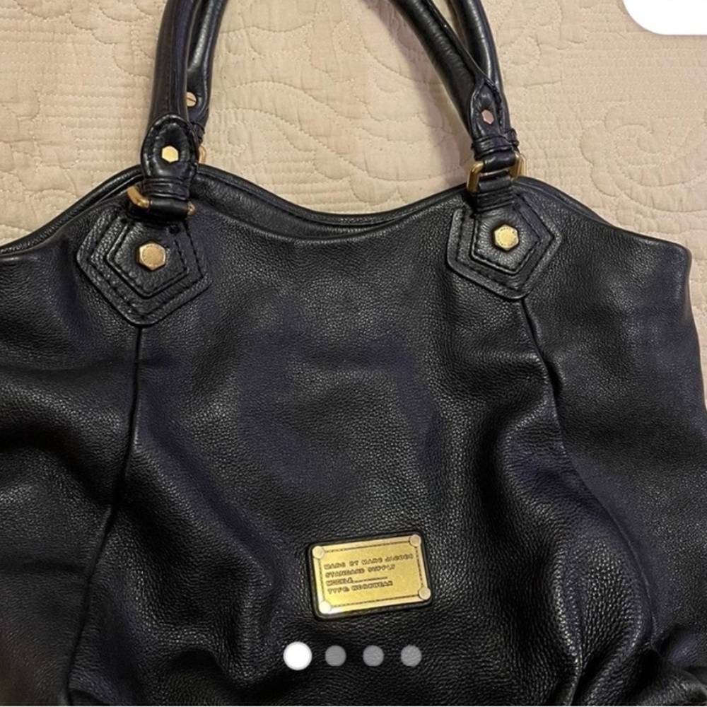 like new worn twice marc by marc jacobs leather black bag